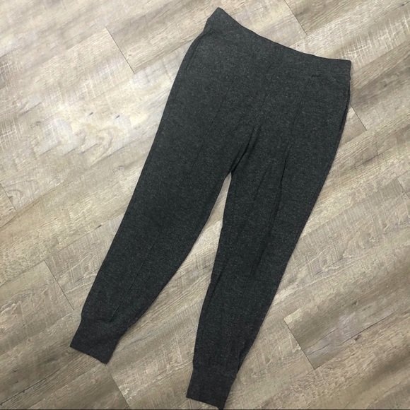 T by Alexander Wang Pants - T Alexander Wang Womens Dark Charcoal Heathered Gray Joggers Size Large